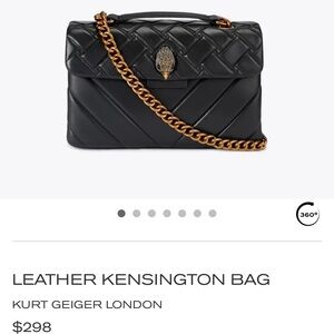 Kurt Geiger Black Quilted Shoulder Bag